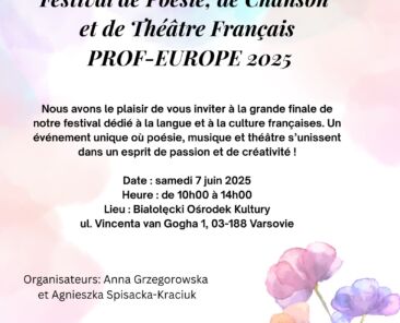 XVIIe FINALE Festival de Poésie, de Chanson et de Théâtre Français PROF-EUROPE 2025 (1) (Demo)