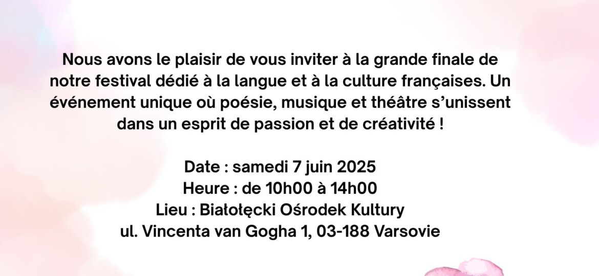 XVIIe FINALE Festival de Poésie, de Chanson et de Théâtre Français PROF-EUROPE 2025 (1) (Demo)